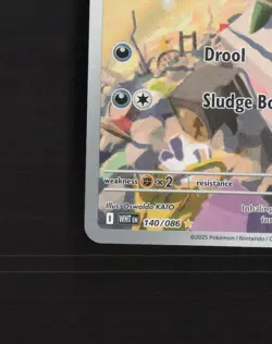 Trubbish 140/086 White Flare Full Art Ultra Rare Holo Pokemon Card NM - Image 5