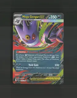 Mega Gengar ex 056/094 Phantasmal Flames Ultra Rare Holo Pokemon Card NM - Image 1