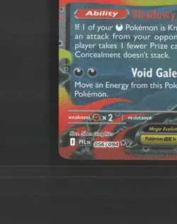 Mega Gengar ex 056/094 Phantasmal Flames Ultra Rare Holo Pokemon Card NM - Image 5