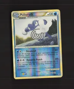Poliwrath 21/95 Unleashed Reverse Holo Rare Pokemon Card LP - Image 1
