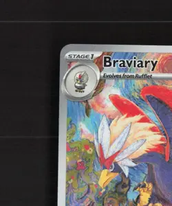 Braviary 214/191 Surging Sparks Full Art Ultra Rare Holo Pokemon Card NM - Image 3