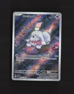 Greavard 214/198 Scarlet & Violet Full Art Ultra Rare Holo Pokemon Card NM - Image 1