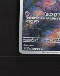 Greavard 214/198 Scarlet & Violet Full Art Ultra Rare Holo Pokemon Card NM - Image 5