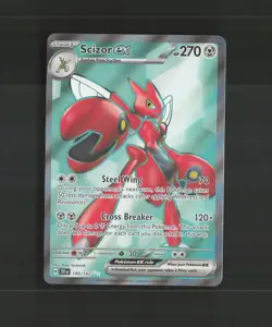 Scizor ex 195/162 Temporal Forces Full Art Ultra Rare Holo Pokemon Card NM - Image 1