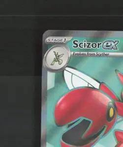 Scizor ex 195/162 Temporal Forces Full Art Ultra Rare Holo Pokemon Card NM - Image 3