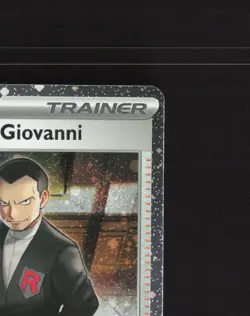 Team Rocket's Giovanni 174/182 Destined Rivals Cosmos Holo SWIRL Pokemon Card NM - Image 4