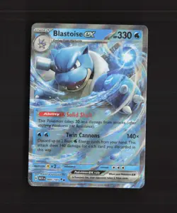 Blastoise ex 009/165 Scarlet & Violet 151 Ultra Rare Holo Pokemon Card NM - Image 1