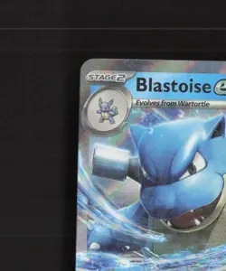 Blastoise ex 009/165 Scarlet & Violet 151 Ultra Rare Holo Pokemon Card NM - Image 3