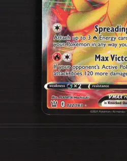 Victini VMAX 022/163 Battle Styles Ultra Rare Holo Pokemon Card NM - Image 5