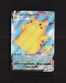 Surfing Pikachu VMAX 009/025 Celebrations Ultra Rare Holo Pokemon Card NM - Image 1