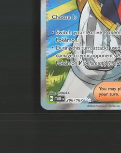 Kieran 206/167 Twilight Masquerade Full Art Ultra Rare Holo Pokemon Card NM - Image 5