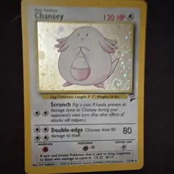 Pokemon Base Set 2 English Chansey 003/130 120 HP Holo Rare Card TCG - Image 1