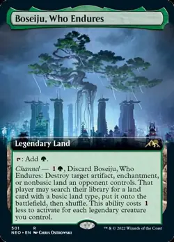 Boseiju, Who Endures (Extended Art) [Kamigawa: Neon Dynasty] Near Mint - Image 1