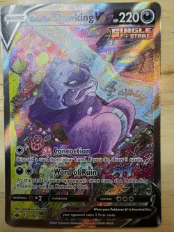 Galarian Slowking V 179/198 Alternate Art Chilling Reign Pokemon + BONUS - Image 2