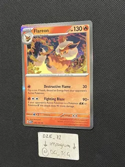 Pokemon ENGLISH - 151 - Flareon - 136/165 - Holo Rare - M/NM - Image 4