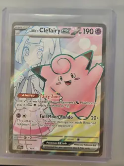 Lillie's Clefairy ex 173/159 Pokemon Sv09: Journey Together Ultra Rare Full Art - Image 1