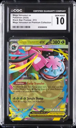 2025 MEGA VENUSAUR EX PREMIUM COLLECTION PROMO #013 POKEMON CGC 10 GEM MINT - Image 1