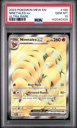 2023 Pokemon Mew 186 Ninetales EX Ultra Rare PSA 10 142040328 - Image 1