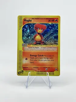 Pokemon Magby 17/165 Expedition Base Set Holo Rare 30 HP Nintendo 2002 - Image 1