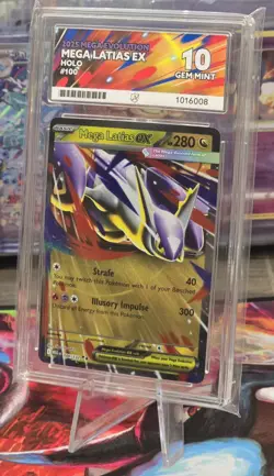 Pokemon TCG Mega Latias ex 100/132 ACE 10 Mega Evolution Perfect Subgrades - Image 3
