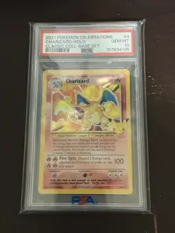Pokemon Celebrations Charizard 4/102 Holo Base Set Classic Collection PSA 10 - Image 1