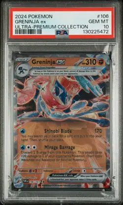 PSA 10 GEM MINT Greninja ex 106/167 Ultra Premium Collection Metal Promo Pokemon - Image 1