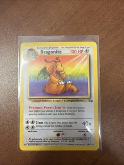 Dragonite 19/62 Fossil Rare Unlimited Regular 100 HP Pokemon TCG English - Image 1
