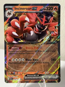 Incineroar ex 034/162 Double Rare Temporal Forces Pokemon TCG - Image 1