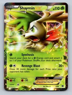 Pokemon TCG Shaymin EX Holo Ultra Rare Next Destinies 5/99 - Image 1
