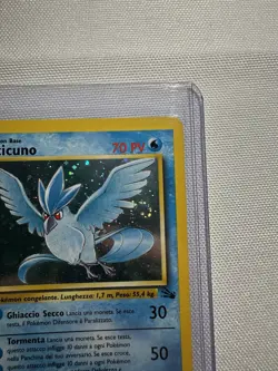 Pokemon Articuno Fossil Holo Rare 2/62 Unlimited Italian 1999 + Swirl LP - Image 3