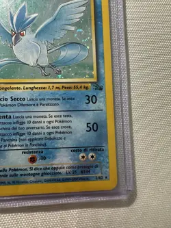 Pokemon Articuno Fossil Holo Rare 2/62 Unlimited Italian 1999 + Swirl LP - Image 4