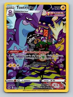Pokemon TCG Toxtricity Holo Ultra Rare SWSH: Crown Zenith: Galarian Gallery GG09 - Image 1