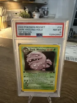 Pokemon TCG 1st Edition Dark Weezing Holo 2000 Pokemon Rocket - Image 1
