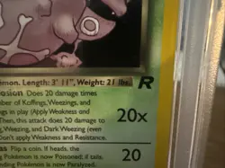Pokemon TCG 1st Edition Dark Weezing Holo 2000 Pokemon Rocket - Image 5
