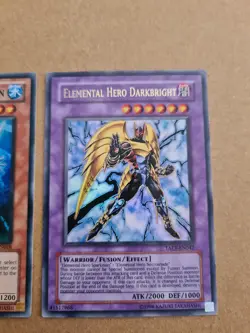 Yugioh Cards Ultra Rare And Super Rare Elemental Hero Darkbright And... - Image 2