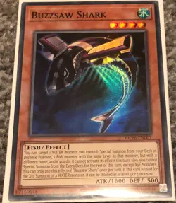 Yu-Gi-Oh! TCG Buzzsaw Shark OP26-EN007 Super Rare Near Mint or Better condition - Image 1
