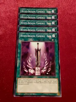 (x5) Wicked-Breaking Flamberge - Baou SBLS-EN041 Yu-Gi-Oh! 1st Edition Unplayed - Image 1
