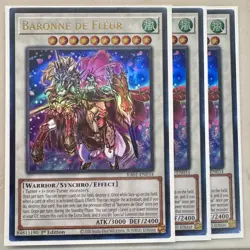 3x Baronne De Fleur 1st Edition Ultra Rare RA01-EN034 Yu-Gi-Oh! - Image 1