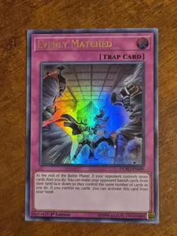 Evenly Matched DUPO-EN099 Ultra Rare 1st Edition Yugioh Duel Power NM - Image 1