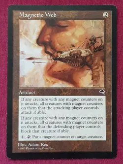 Magic The Gathering TEMPEST MAGNETIC WEB artifact card MTG - Image 1