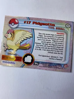 Pidgeotto #17 Holo Pokemon Topps trading cards series 1 tv animation edition - Image 3