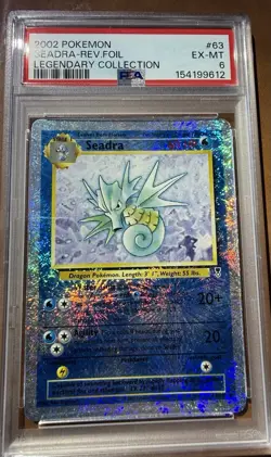 Pokemon TCG Seadra 63/110 Legendary Collection Reverse Holo Card - Image 1