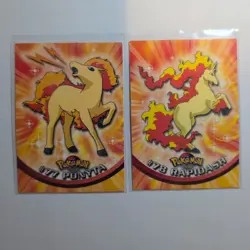 Ponyta #77 and Rapidash #78 Pokemon 2000 Topps Cards Lot Black Logo Series 2 - Image 1