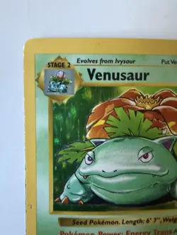 Venusaur Holo Shadowless Pokemon Base Set #15 1999 - Image 2