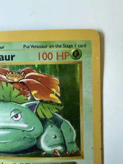 Venusaur Holo Shadowless Pokemon Base Set #15 1999 - Image 3