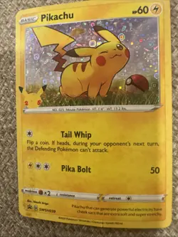 Pokemon Pikachu SWSH039 Black Star Promo NM - Image 3