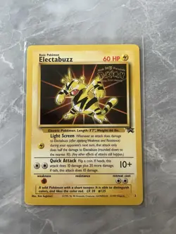 Electabuzz Movie Promo Black Star Stamped MP Pokemon Card Vintage WOTC 2 1999 - Image 1