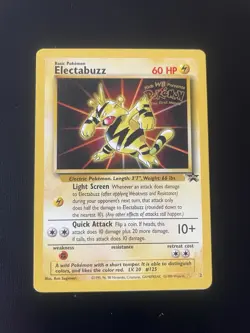 Electabuzz Movie Promo Black Star Stamped MP Pokemon Card Vintage WOTC 2 1999 - Image 3