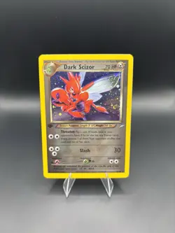 Dark Scizor [1st Edition] Pokemon TCG Neo Destiny 9/105 Holo SWIRL - NM- - Image 1