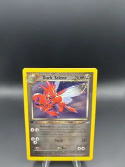 Dark Scizor [1st Edition] Pokemon TCG Neo Destiny 9/105 Holo SWIRL - NM- - Image 2